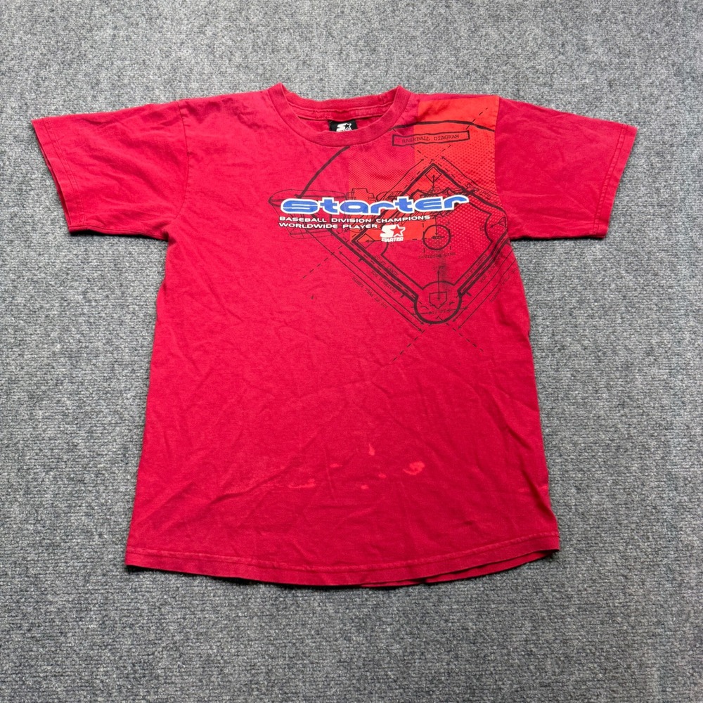 Starter Kids‎ Baseball Division Champions Graphic T-Shirt Court Red R4335W 12/14